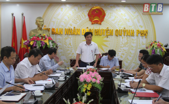 UBND tỉnh nghe báo cáo công tác giải phóng mặt bằng thực hiện Dự án Khu công nghiệp Thaco – Thái Bình